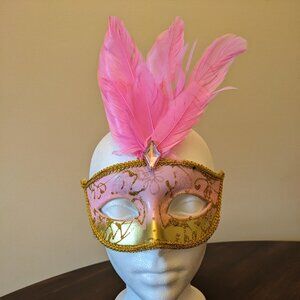 Pink and Gold Glitter Mask (new)